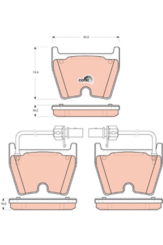 Brake Pad Set, disc brake TRW GDB1688