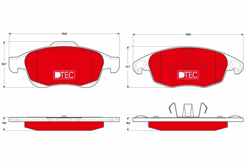 Brake Pad Set, disc brake TRW GDB1690DTE