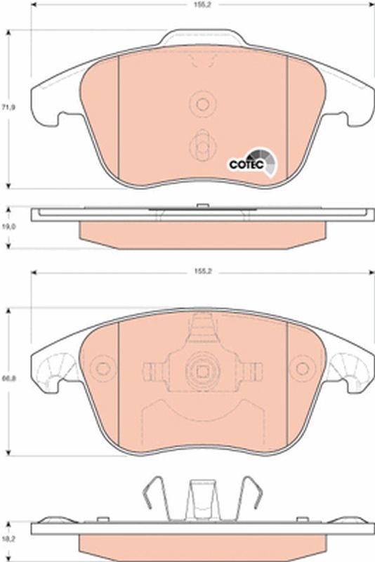 Brake Pad Set, disc brake TRW GDB1691