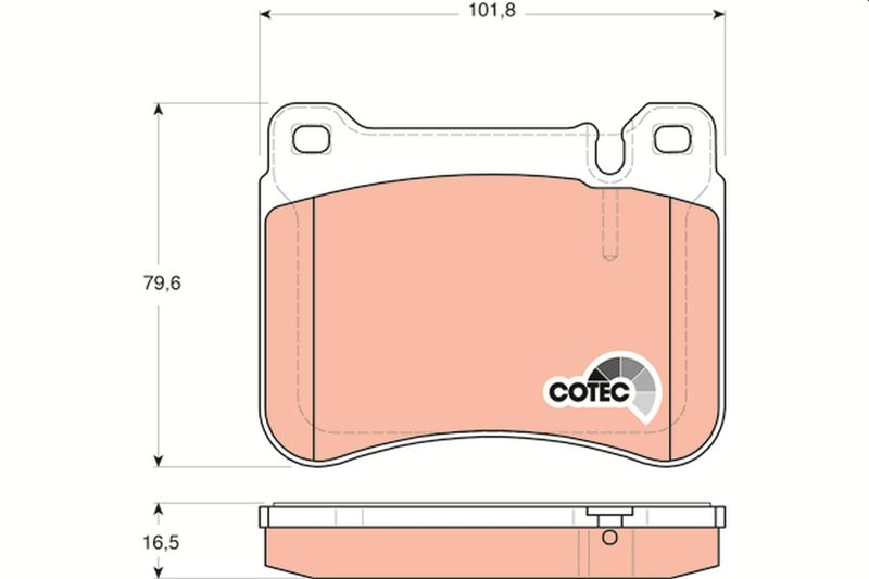 Brake Pad Set, disc brake TRW GDB1693