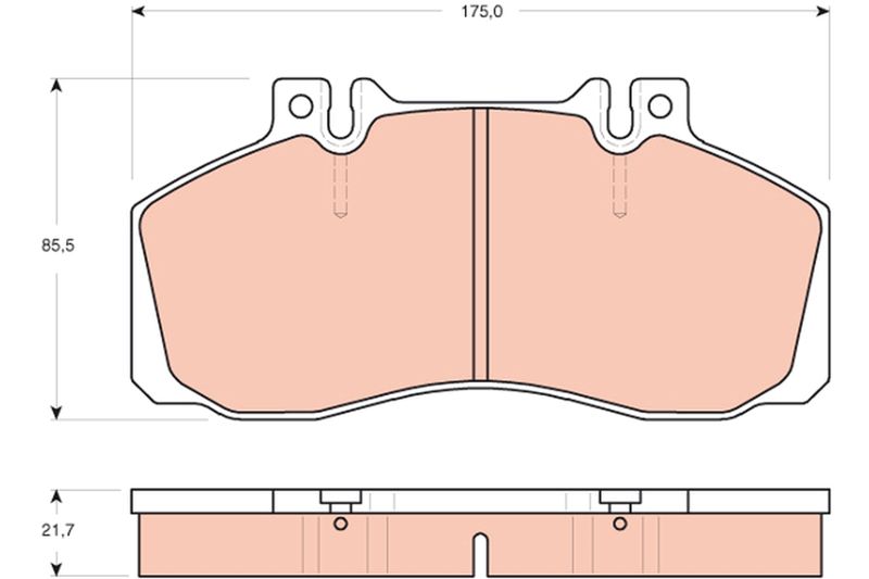 Brake Pad Set, disc brake TRW GDB1695