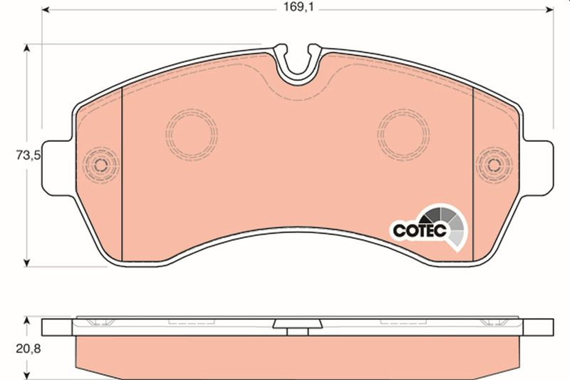 Brake Pad Set, disc brake TRW GDB1696