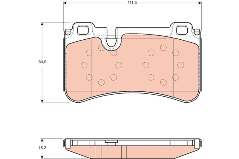 Brake Pad Set, disc brake TRW GDB1711