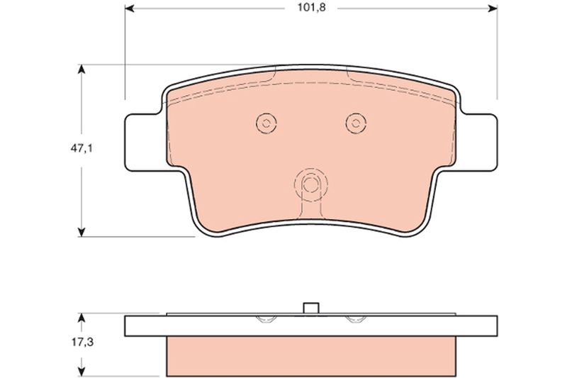 Brake Pad Set, disc brake TRW GDB1714