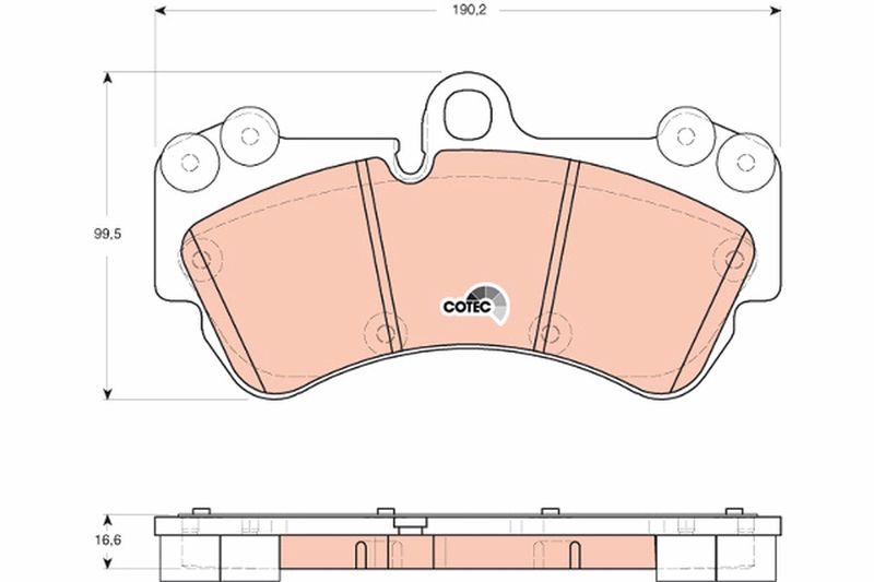 Brake Pad Set, disc brake TRW GDB1720