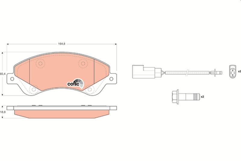 Brake Pad Set, disc brake TRW GDB1723