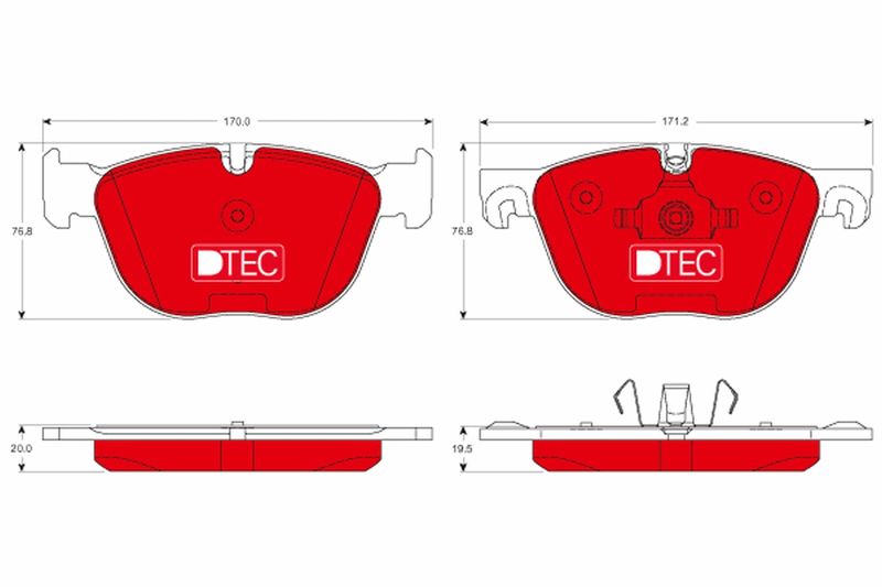 Brake Pad Set, disc brake TRW GDB1726DTE