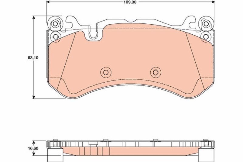 Brake Pad Set, disc brake TRW GDB1734