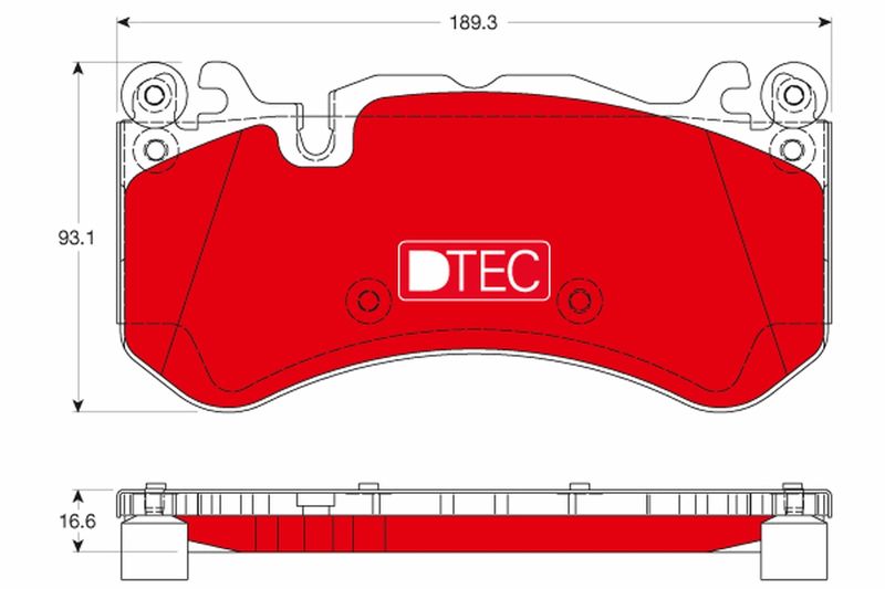 Brake Pad Set, disc brake TRW GDB1734DTE