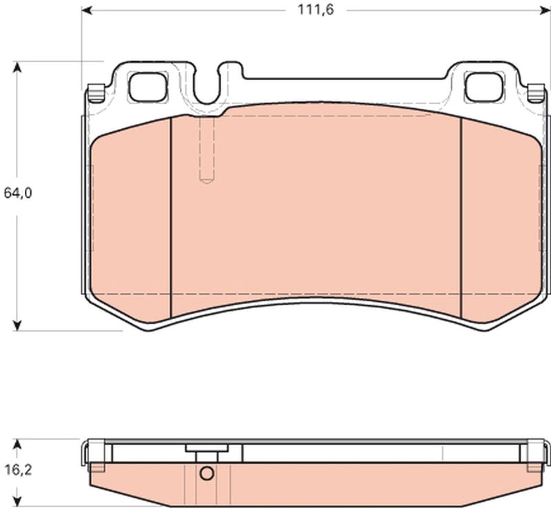 Brake Pad Set, disc brake TRW GDB1735