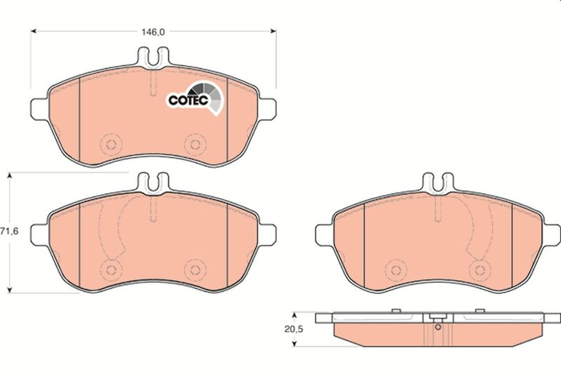 Brake Pad Set, disc brake TRW GDB1736