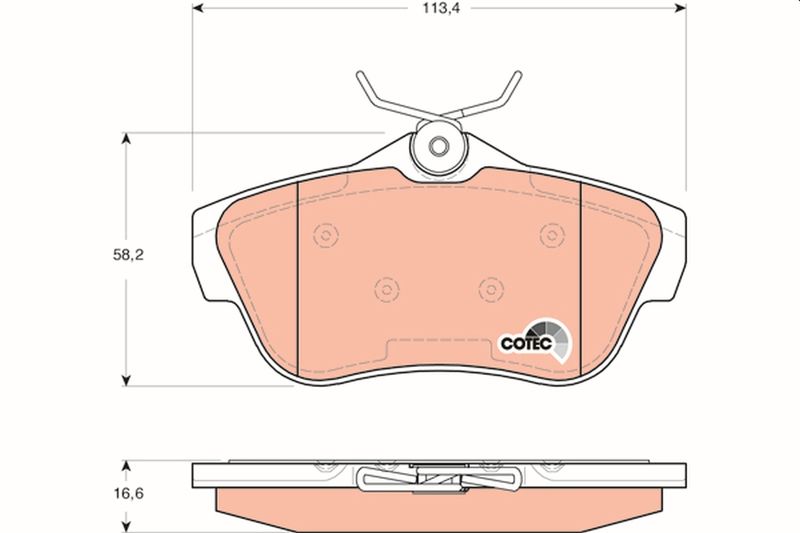 Brake Pad Set, disc brake TRW GDB1740