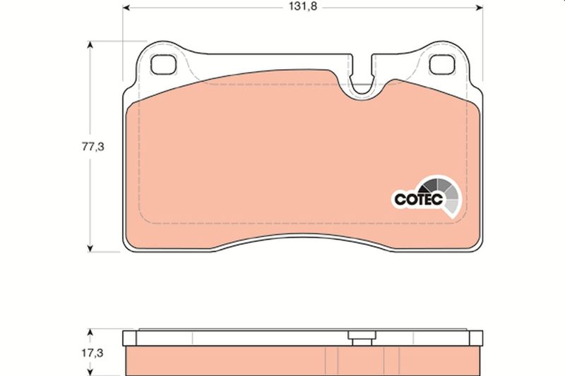 Brake Pad Set, disc brake TRW GDB1743