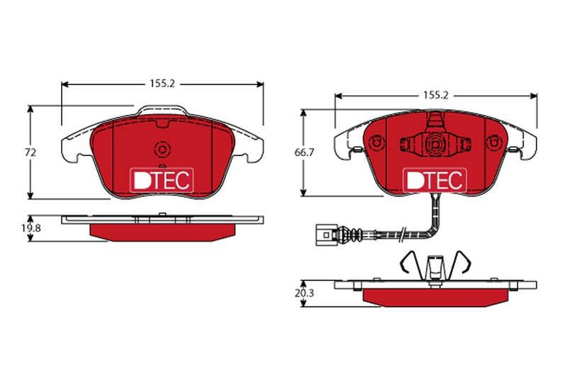 Brake Pad Set, disc brake TRW GDB1762DTE