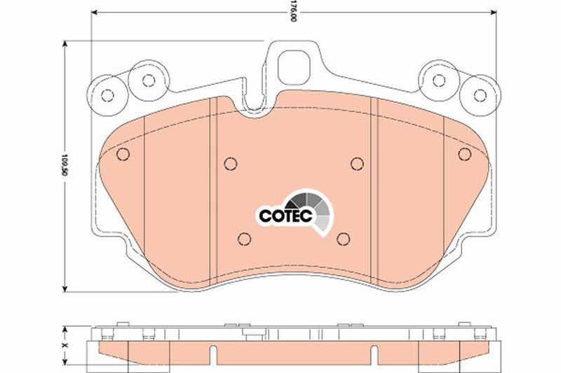 Brake Pad Set, disc brake TRW GDB1764