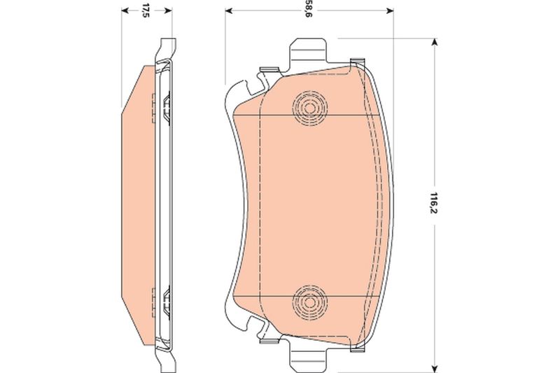 Brake Pad Set, disc brake TRW GDB1769