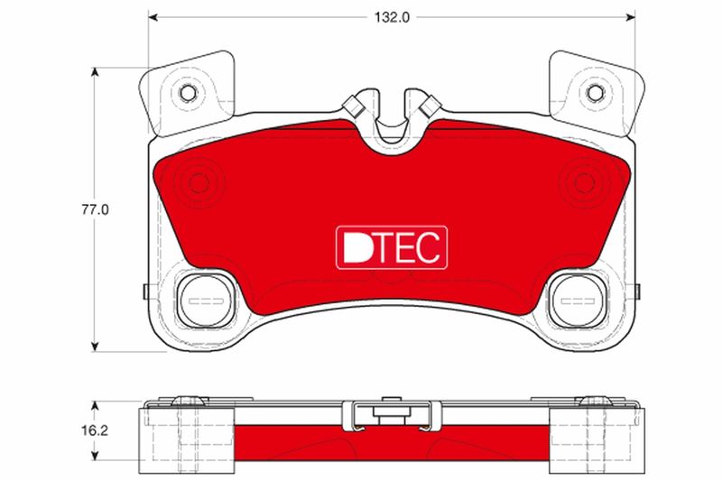 Комплект гальмівних накладок, дискове гальмо TRW GDB1775DTE