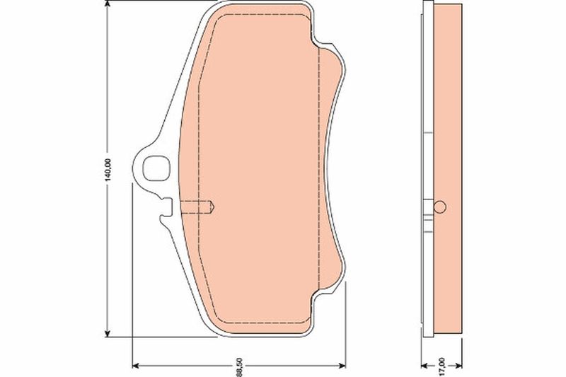 Brake Pad Set, disc brake TRW GDB1777