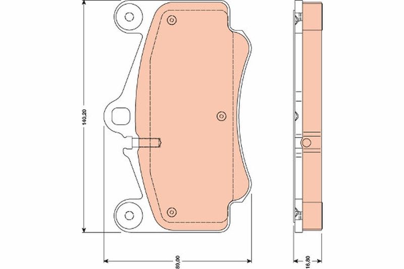 Brake Pad Set, disc brake TRW GDB1778