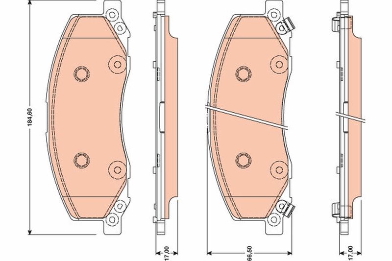 Brake Pad Set, disc brake TRW GDB1781