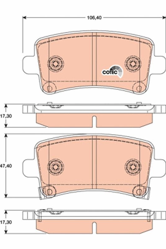 Brake Pad Set, disc brake TRW GDB1784