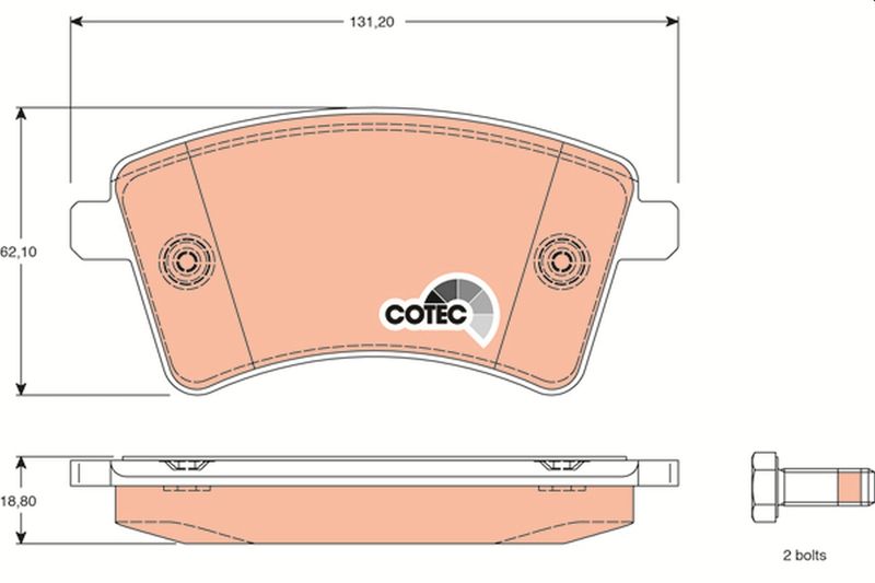 Brake Pad Set, disc brake TRW GDB1785