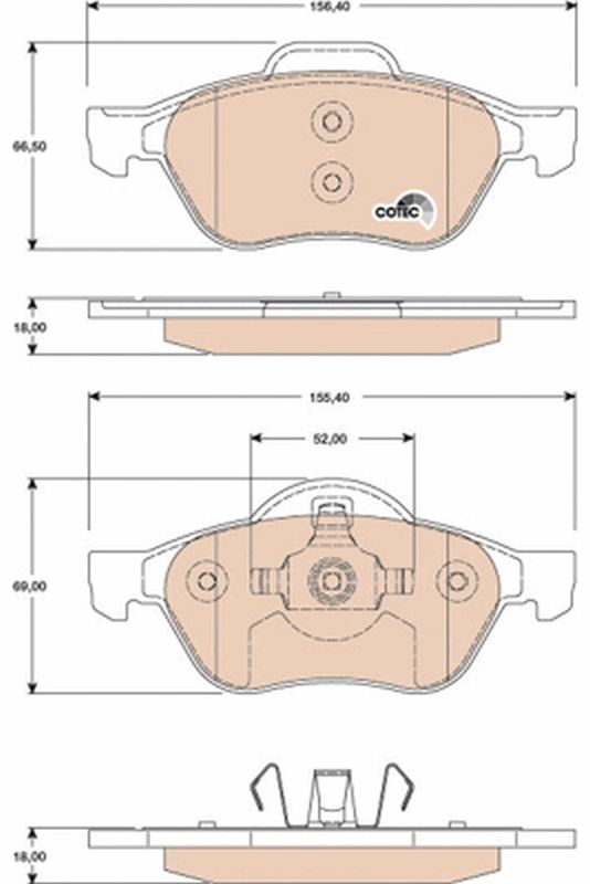 Brake Pad Set, disc brake TRW GDB1787