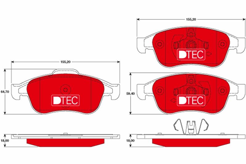 Brake Pad Set, disc brake TRW GDB1789DTE