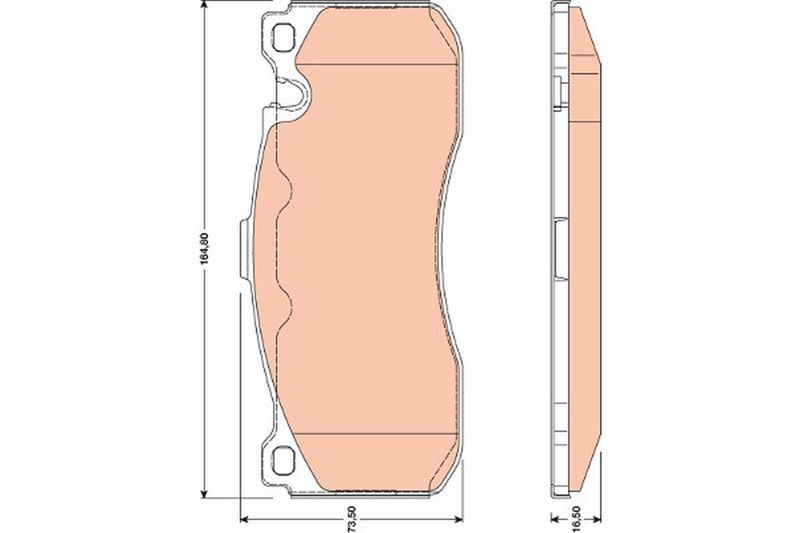 Комплект гальмівних накладок, дискове гальмо TRW GDB1802