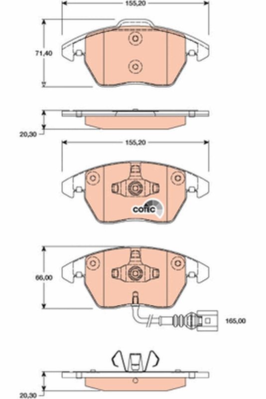 Brake Pad Set, disc brake TRW GDB1807