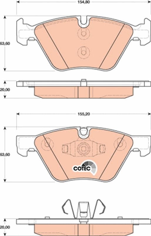 Brake Pad Set, disc brake TRW GDB1810