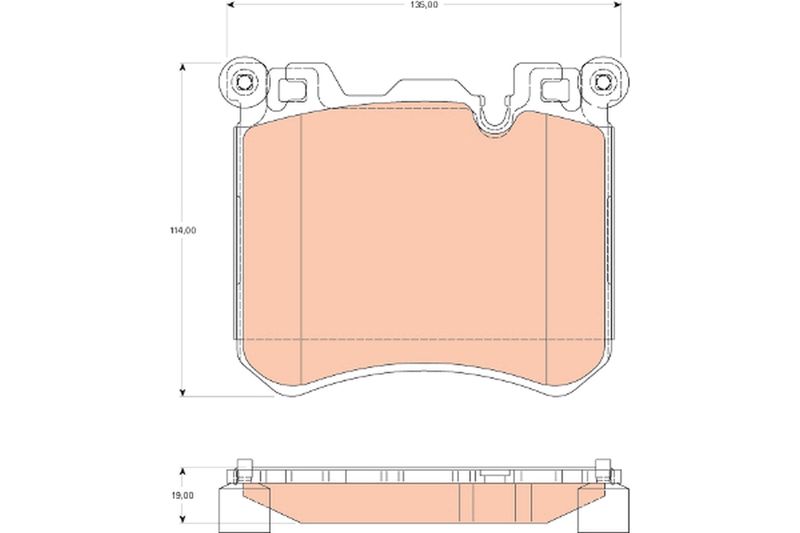 Brake Pad Set, disc brake TRW GDB1826