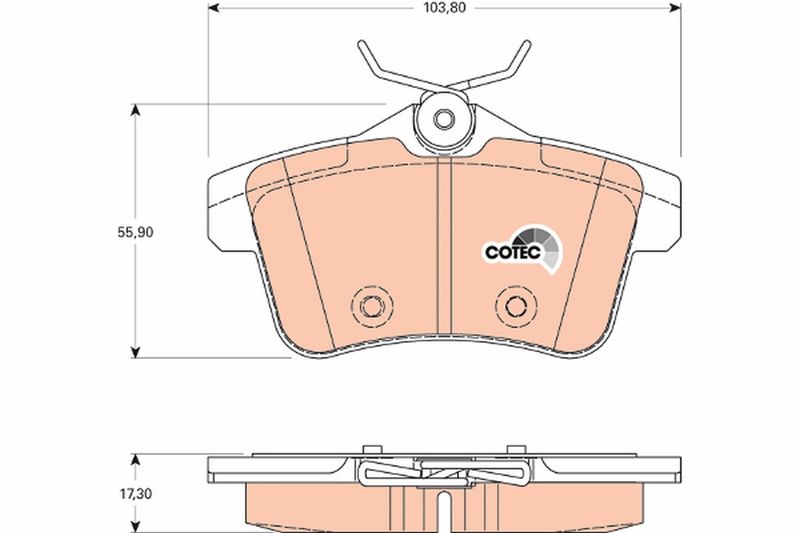 Brake Pad Set, disc brake TRW GDB1828