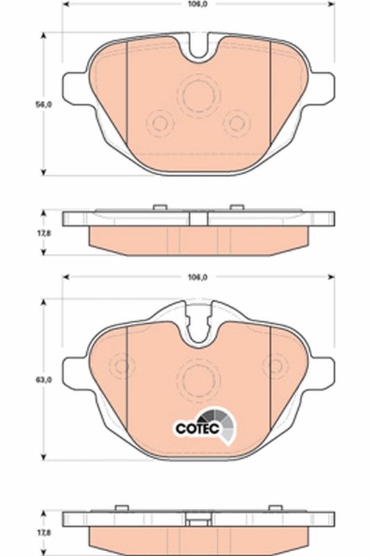 Brake Pad Set, disc brake TRW GDB1840