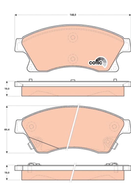 Brake Pad Set, disc brake TRW GDB1843