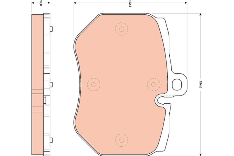 Brake Pad Set, disc brake TRW GDB1848