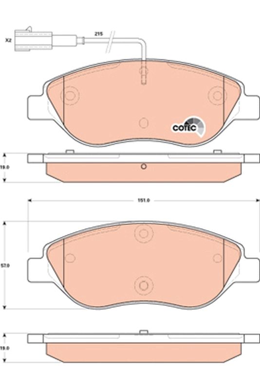 Brake Pad Set, disc brake TRW GDB1855