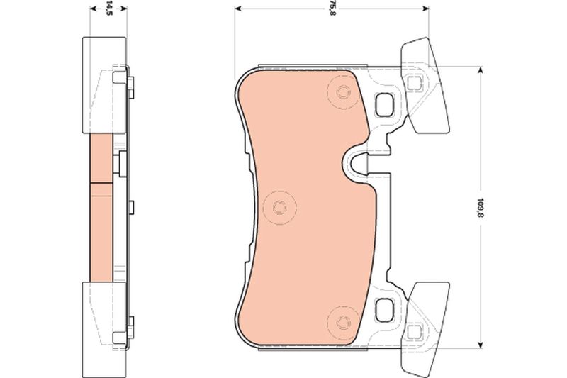 Brake Pad Set, disc brake TRW GDB1856