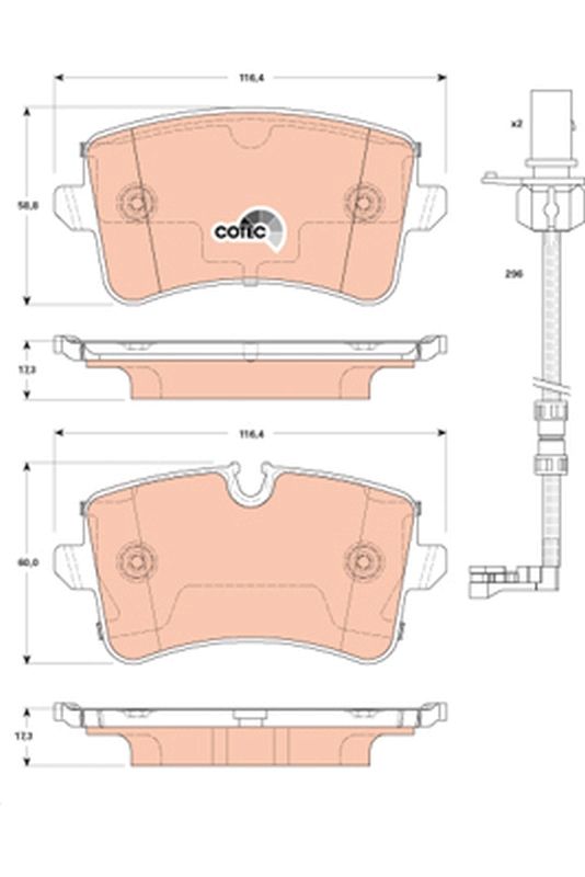 Brake Pad Set, disc brake TRW GDB1867