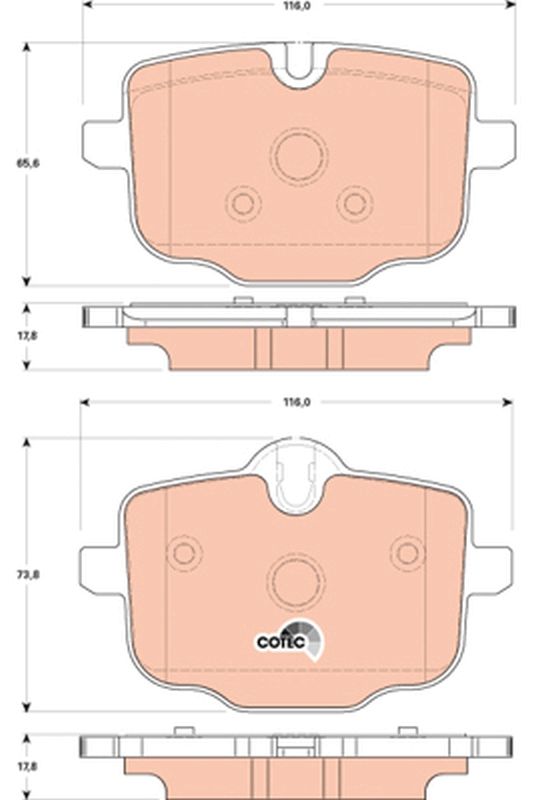 Brake Pad Set, disc brake TRW GDB1869