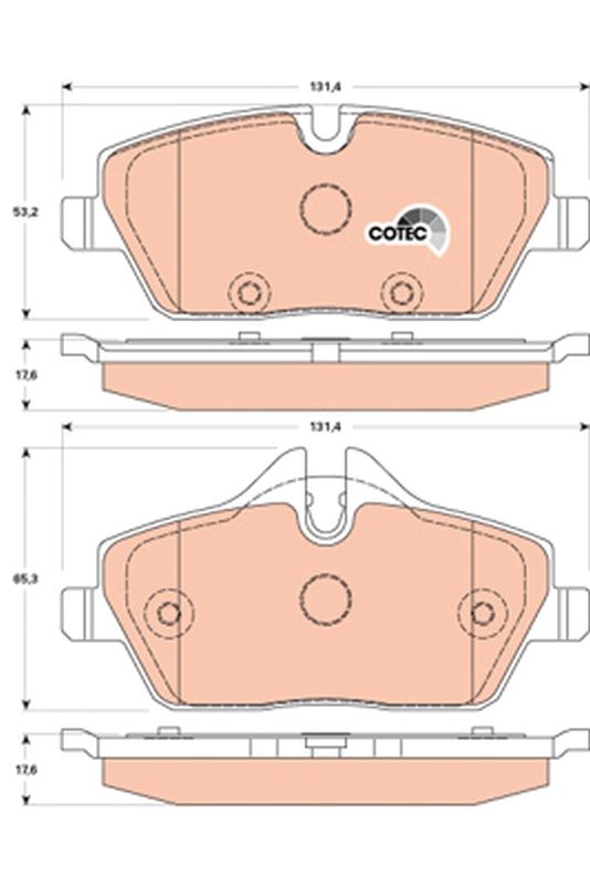 Brake Pad Set, disc brake TRW GDB1870