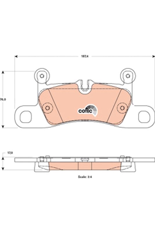 Brake Pad Set, disc brake TRW GDB1875