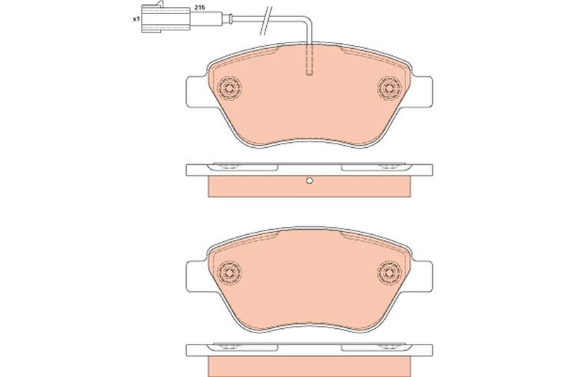 Brake Pad Set, disc brake TRW GDB1879