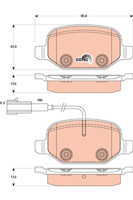 Brake Pad Set, disc brake TRW GDB1881