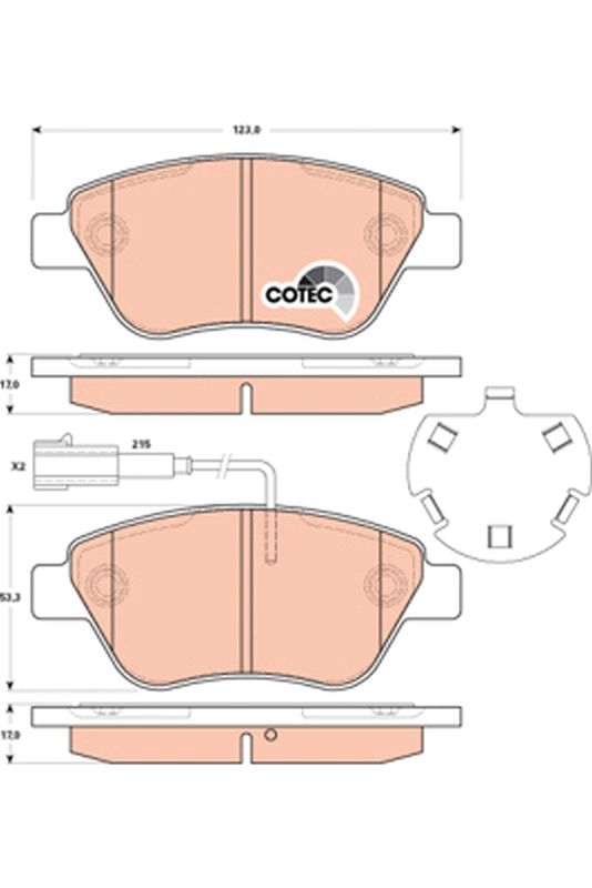 Brake Pad Set, disc brake TRW GDB1891