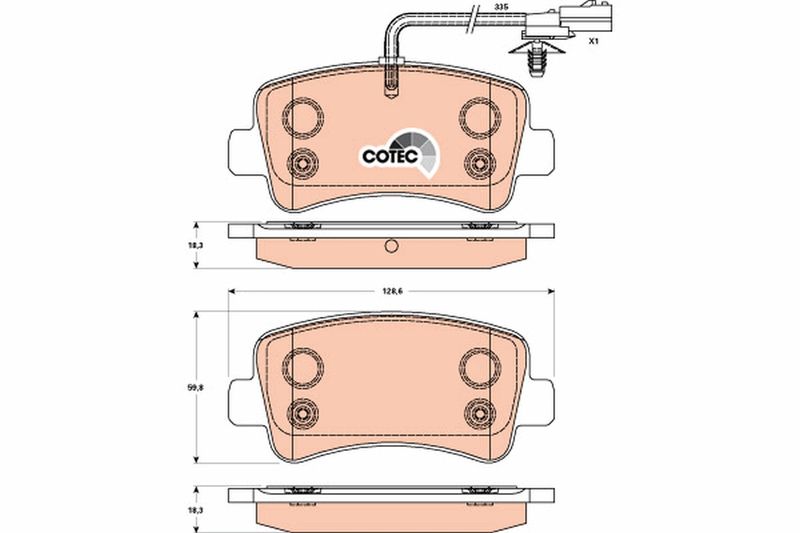 Brake Pad Set, disc brake TRW GDB1903