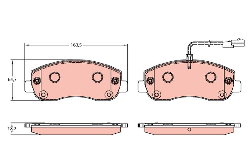 Brake Pad Set, disc brake TRW GDB1910