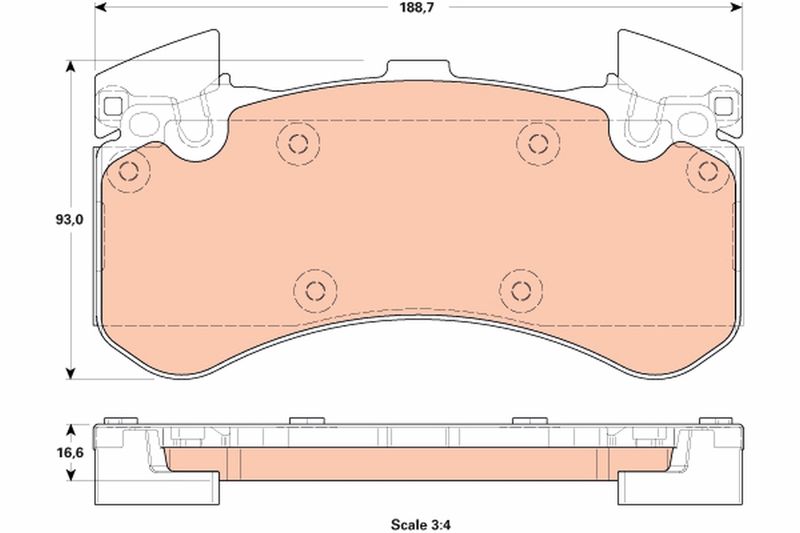 Brake Pad Set, disc brake TRW GDB1911