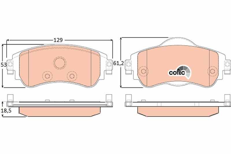 Brake Pad Set, disc brake TRW GDB1917