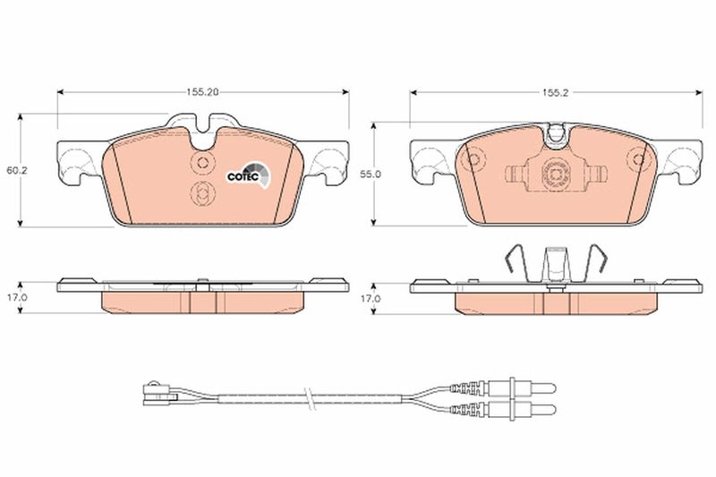 Brake Pad Set, disc brake TRW GDB1929